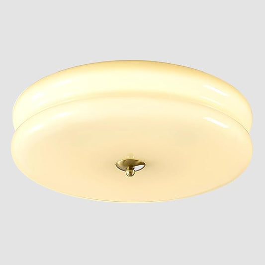 KCO Lighting Modern Yellow Glass Ceiling Light Modern Hallway Ceiling Lights Retro Flush Mount Ceiling Light Mid Century Overhead Lighting Large Flush Mount Kitchen Light