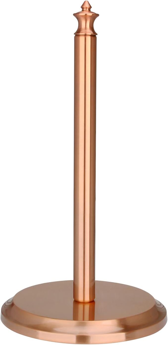 Akicon Paper Towel Holder Stand for Kitchen Countertop & Dining Room Table (Copper, Classical)