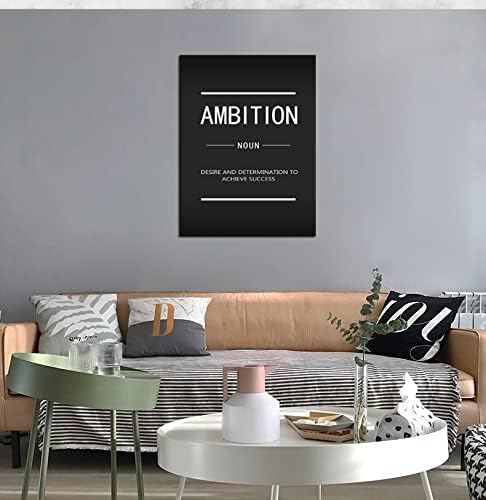 Motivational Painting Poster Wall Art Wall Decoration Canvas Prints Ambition Noun Office Decoration Print Inspirational Artwork Holiday Gifts Stretch Frame Ready to Hang[30″W X 40″H]