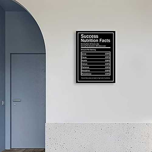 Modern Inspiring Entrepreneurs Quotes Inspirational Canvas Wall Art Mural Painting Modern Success Nutrition Facts Inspirational Posters Printed Artwork Office Decoration Ready to Hang[30″W X 40′'H]