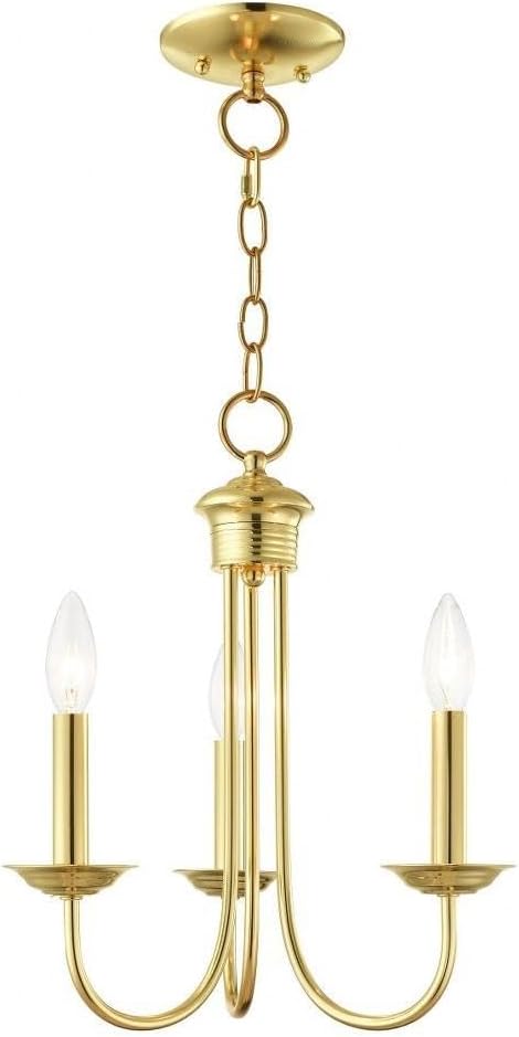 Livex Lighting 42683-02 3 Light Polished Brass Chandelier
