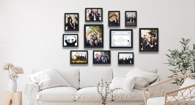 5x7 Picture Frames Black, Made of Real Glass for 5x7 Wooden Frames Set of 3,Poster/Art Frames,Wall Hanging/Tabletop Display Gallery Family Wedding Memorial Pic Frame Gift