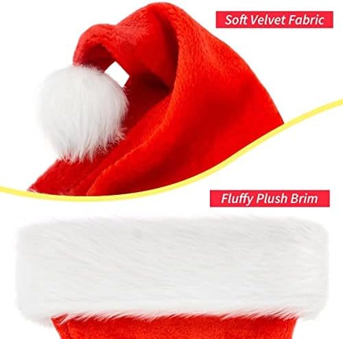 BOSONER Santa Hat: Christmas Hat Adult - Santa Hat for Women and Men - Led Santa Hat