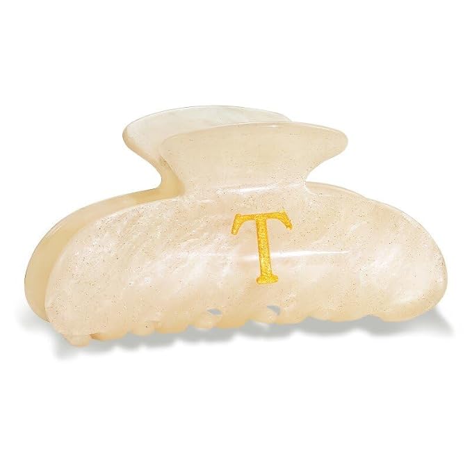 Acrylic Letter Hair Clips for Women - Monogram Hair Claw Alphabet Large Hair Clip, Fashion Glitter Claw Clips Elegant And Durable Hair Accessory, Letter T