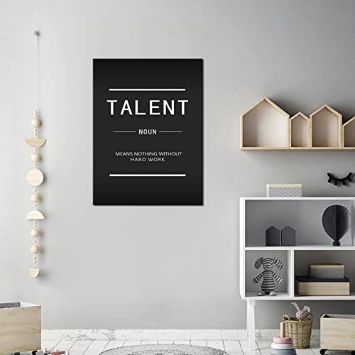 Motivational Entrepreneur Proverbs Talent Noun Inspirational Canvas Wall Art Painting Poster Home Decor Print Artwork Living Room Office Stretch Frame Ready to Hang[30″W X 40″H]