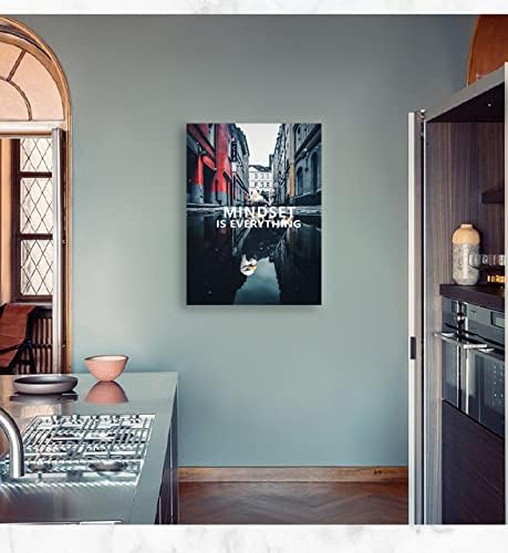 Inspiring Animal Poster Dove and Eagle Motivational Canvas Wall Art Mindset is Everything Painting Printing Artwork Modern Home Decoration Frame Office Ready to Hang[30″W X 40″H]