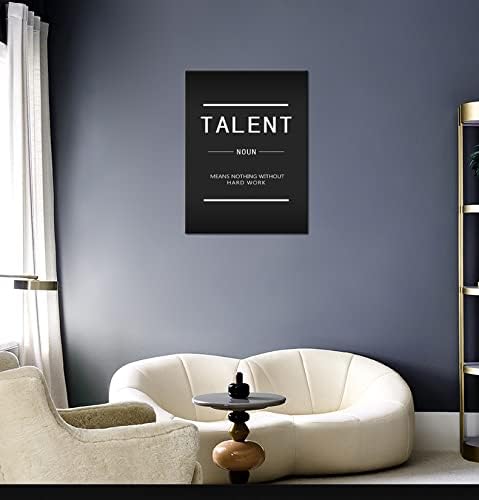 Motivational Entrepreneur Proverbs Talent Noun Inspirational Canvas Wall Art Painting Poster Home Decor Print Artwork Living Room Office Stretch Frame Ready to Hang[30″W X 40″H]