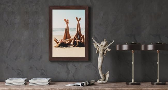 8x8 Picture Frames Brown Woodgrain,Made of Real Glass for 8x8 Rustic Natural Wood Frames Set of 3, Poster/Art Frames,Wall Tabletop Display Gallery Family Memorial Pic Frame Gift