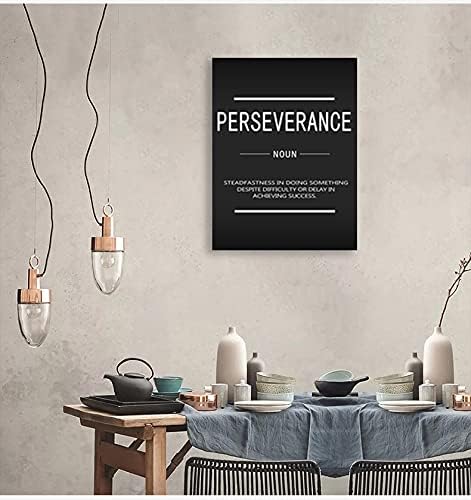 Perseverance Entrepreneur Inspirational Quotes Canvas Wall Art Inspirational Posters Inspirational Quotes Printed Works Artwork Holiday Gifts Office Home Decor Ready to Hang[30″W X 40′'H]