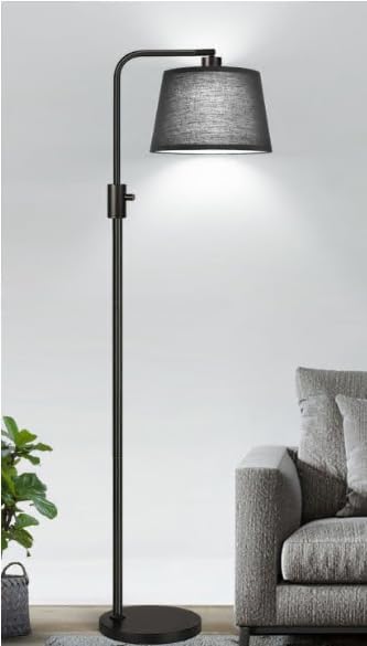 SUNMORY Arc Floor Lamp,Modern Floor Lamp with 12W 3 Color Temperatures Bulb,Metal Standing Lamps with Adjustable Hanging Lampshade,Tall Floor Lamps for Living Room,Bedroom,Office