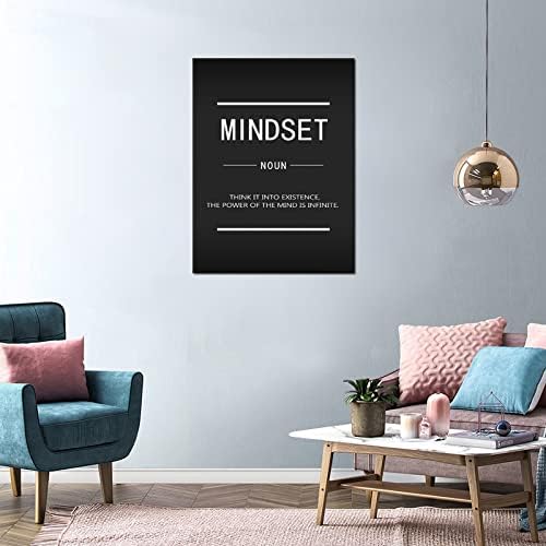 Inspirational Canvas Wall Art Entrepreneur Quote Mindset Noun Office Decoration Inspirational Poster Painting Artwork Living Room Company Wall Decoration Stretch Frame Ready to Hang[30″W X 40″H]