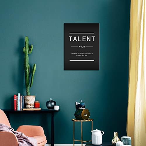 Inspirational Canvas Wall Art Inspirational Office Decoration Modern Inspiring Entrepreneur Quotes Talent Painting Poster Print Artwork Office Home Decor Frame Ready to Hang[18" W x 24" H]