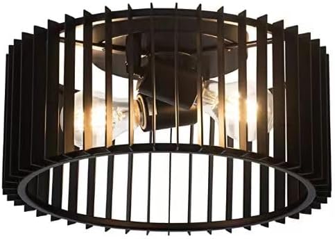 Modern Black Flush Mount Ceiling Light Fixture, Farmhouse Light Fixture for Kitchen, Bedroom, Entryway Porch Foyer Living Room < Bulb NOT Included >