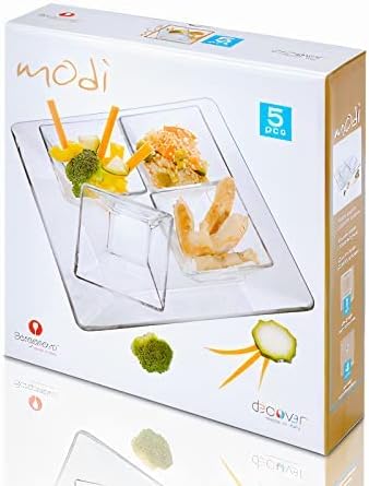 VETRERIA DI BORGONOVO Burgundy Display Board, Model Modes, Set of 5 Pieces, Multicoloured, One Size,