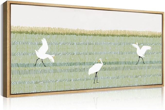 ANHUIB Large Matisse Wall Art Framed Modern Wall Decor Green Line Art Print Abstract Painting for Living Room Nursery Bedroom 20x40 Inch