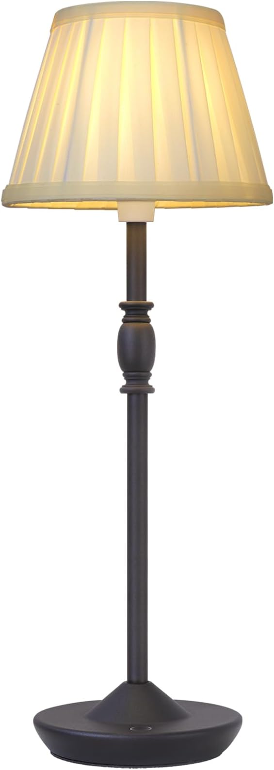 Cordless LED Touch Lamp with Dimmer Portable Small Table Lamp, 18" 2700K Rechargeable Battery Light for Bedside, Dining Room, Bedroom Lamp, Patio, Bar, Night Light, Bathroom (Sand Black)