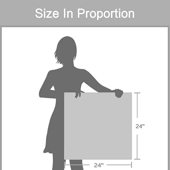 Scottish Highland Cow Canvas Picture - Rustic Farmhouse Wall Art Wild Nature Cattle Portrait Artwork for Living Room Bedroom Office