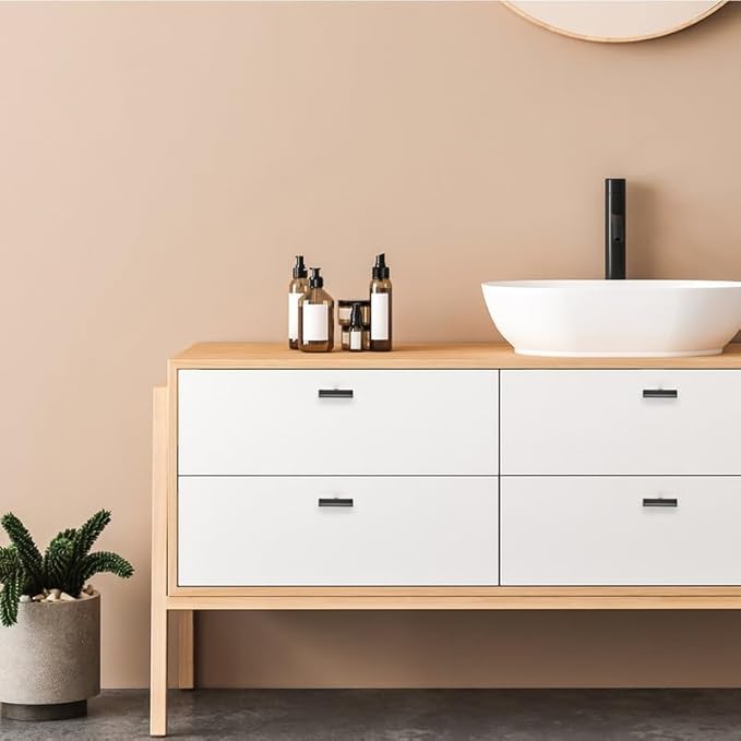 40 Pack Matte Black Cabinet Knobs - Kitchen Cabinet Knobs Black Pulls for Kitchen Drawer Stainless Steel Dresser Hardware 2in Length Single Hole T Bar