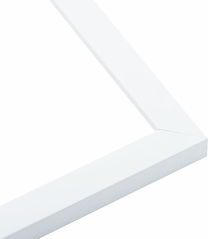 12x15 Frame White Wood with Black Mat | 14x17 Frame Matted to 12x15 | Display Your Poster Under UV Acrylic Shatter Guard Front, with Foam Board Backing and Wall Hanging Hardware - Wood Frame