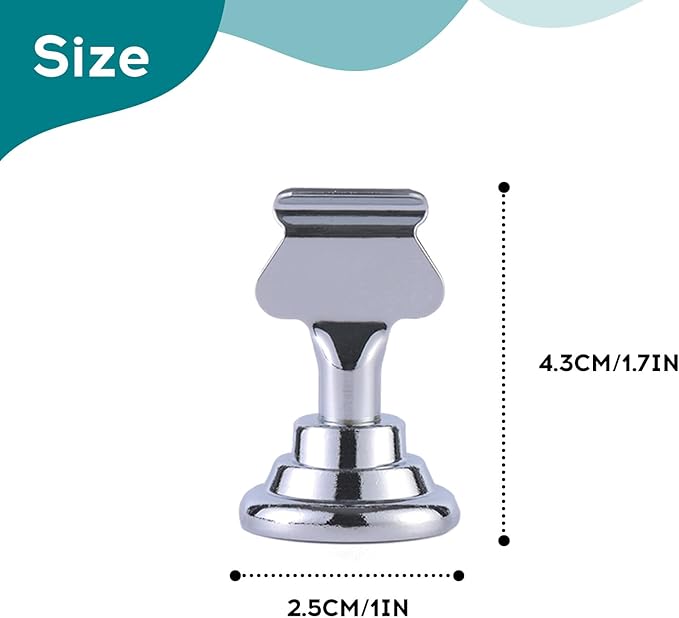 Urban Deco 16PK Table Number Holders Place Card Holders 1.7 Inch Table Card Holders Steel Card Holders for Photos, Food Signs, Memo Notes, Weddings, Restaurants, Birthdays(Silver)