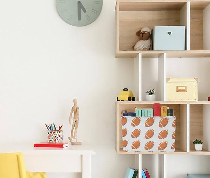 CLOCOR Rectangular Storage Basket, Storage Bin, Gift Basket, Room Decor(Rugby)