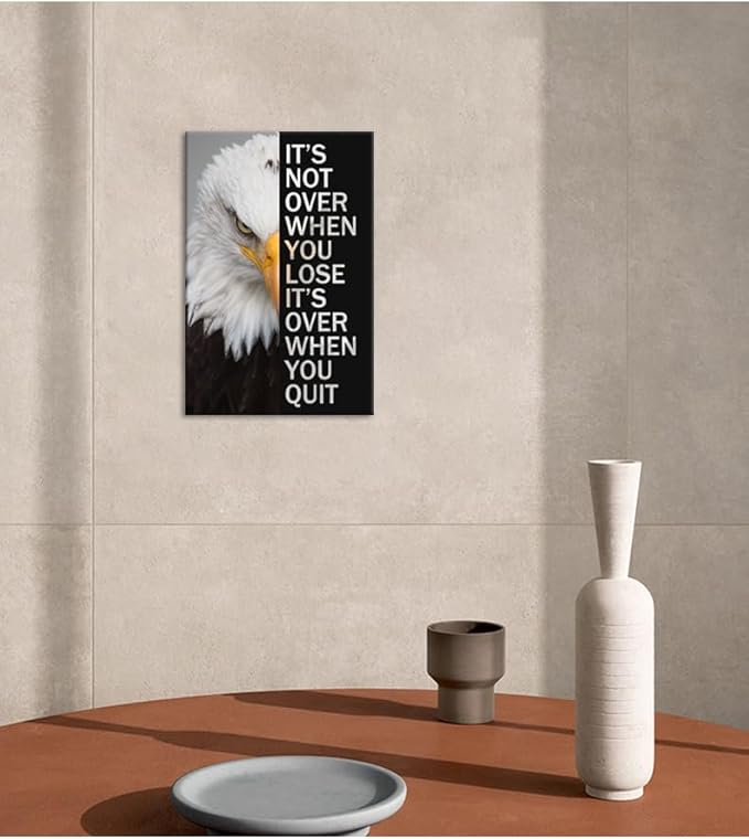 Inspirational Animal Eagle Poster - Entrepreneur Quote Artwork - Office Decor - Frame Ready to Hang [12''W x 18''H]
