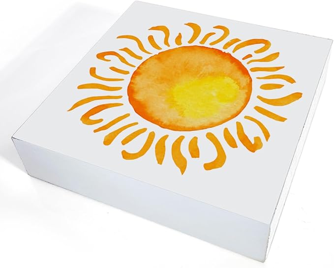 Sun Sign Decor Sun Sunshine Wood Block Sign Home Desk Table Shelf Summer Decoration