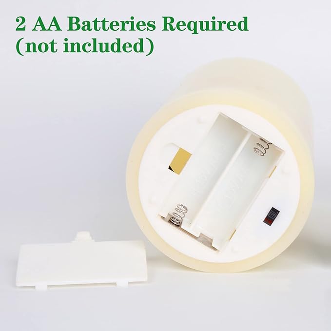 Eywamage Ivory Flameless Pillar Candles with Remote, Flickering Realistic LED Battery Wax Candles Set of 3, Φ 3" H 4" 5" 6"