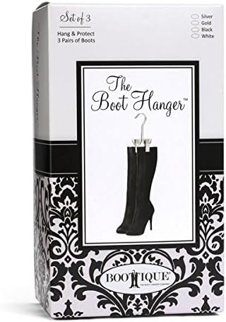 The Original Boot Hanger - Shoe Storage Space Saver (Set of 3); Boot Hanger, Boot Holder, Boot Clips, Boot Storage (3 Black Boot Hangers))