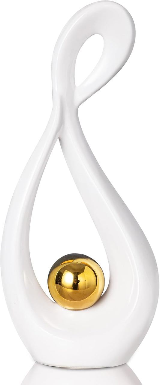 White Statue Decor Modern Sculpture Home Decor Living Room Table Decor Accessories Abstract Art Ceramic Statue Table Centerpiece