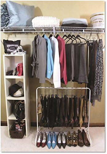 Boottique Boot Organizer: The Boot Rack - Fits in Most Closets- Hangs, Holds, Shapes, & Protects every size and style of Boots (Boot Rack with 6 Silver Gripz Hangers)
