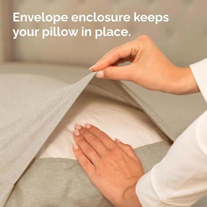 Queen Pillow Cases Set of 2 - Ultra Soft Hotel Quality Pillowcase Covers - Comfy, Cozy & Wrinkle Free - Shrinkage & Fade Resistant - Machine Washable Pillow Protectors - 2 Piece Set - Heathered Beige