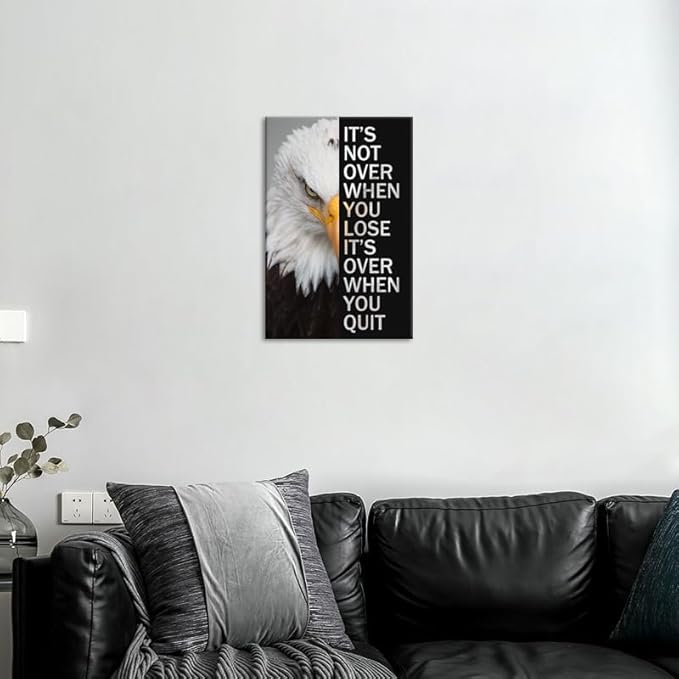 Inspirational Animal Eagle Poster - Entrepreneur Quote Artwork - Office Decor - Frame Ready to Hang [12''W x 18''H]