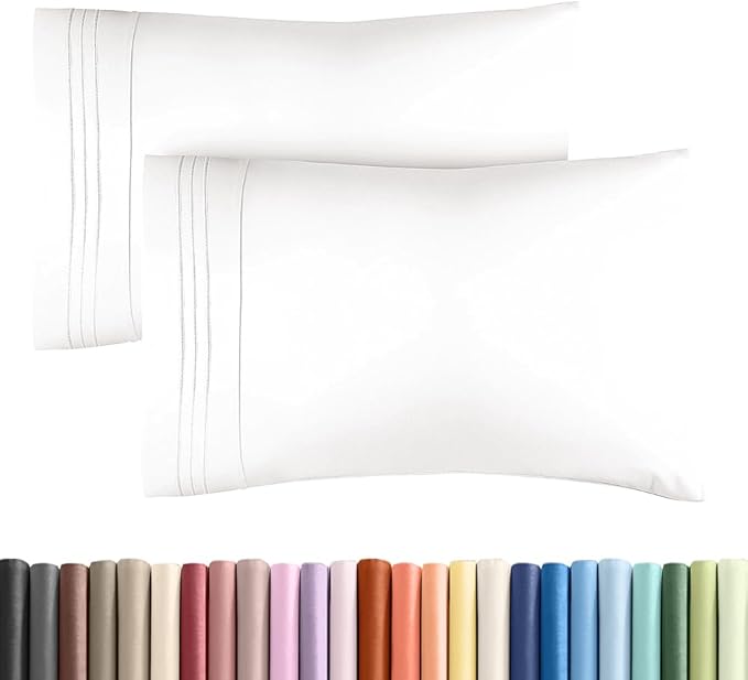 New Pillow Cases, King Standard, Antique White