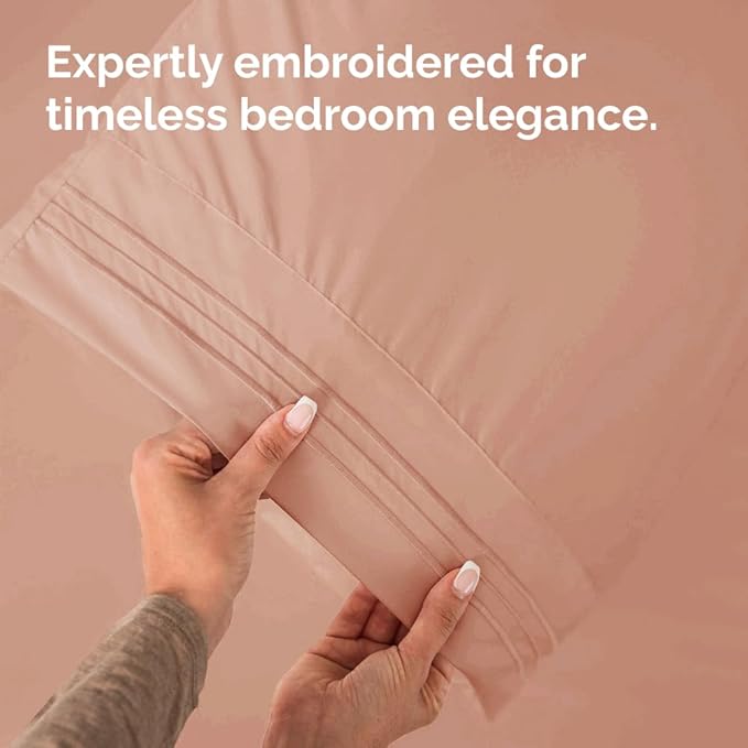 Queen Pillow Cases Set of 2 - Ultra Soft Hotel Quality Pillowcase Covers - Comfy, Cozy & Wrinkle Free - Shrinkage, Stain and Fade Resistant - Machine Washable Pillow Protectors - 2 Piece Set - Mauve