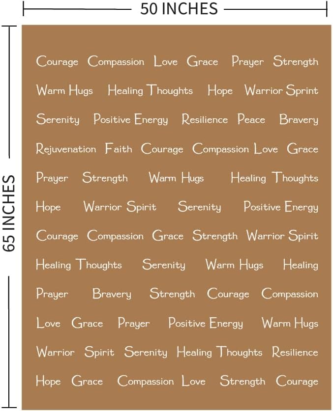 WOLF CREEK BLANKET - Compassion Blanket (Brand)- Strength Courage Super Soft Warm Hugs, Get Well Gift Blanket Plush Healing Thoughts Positive Energy Love & Hope (Camel, 50 x 65 Sherpa)