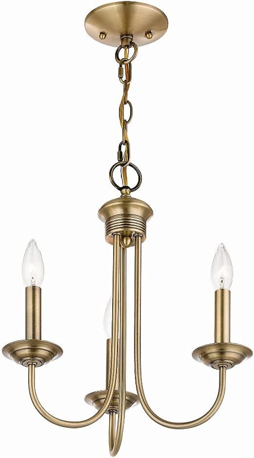 Livex Lighting 42683-02 3 Light Polished Brass Chandelier