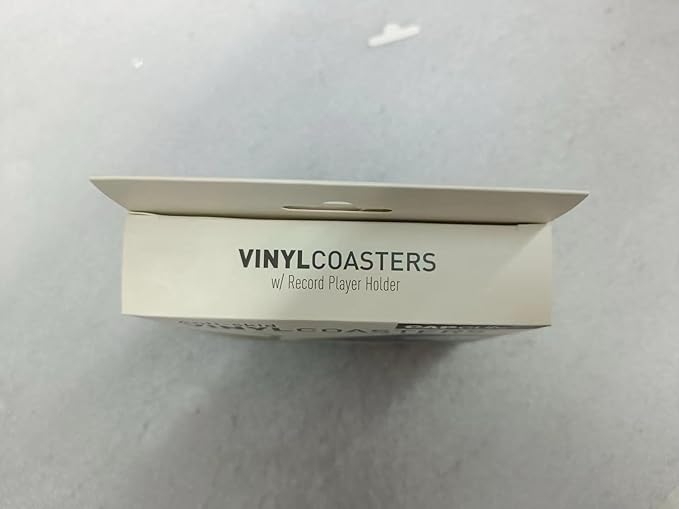 Valdivia Vinyl Record Coasters for Drinks with Records Player, Retro Album Coasters Set of 6, Funny New Home Decor for Housewarming Gifts, Music Lovers Presents, Cool Apartments Decoration Gifts Ideas