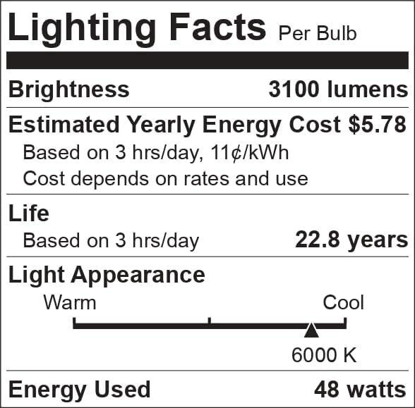 SineRise LED Modern Bathroom Vanity Light Fixtures (6-Light, 48-Inch), Chrome Modern Acrylic Bathroom Wall Lighting Fixtures Over Mirror (Cool White 6000K)