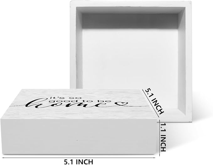 Motivational Good To Be Home Living Room Decor Accessories Rustic Wooden Box Sign Desk Decor for Home Table Shelf Wall Bedroom Bathroom Farmhouse Kitchen Wood Block Plaque Box Sign