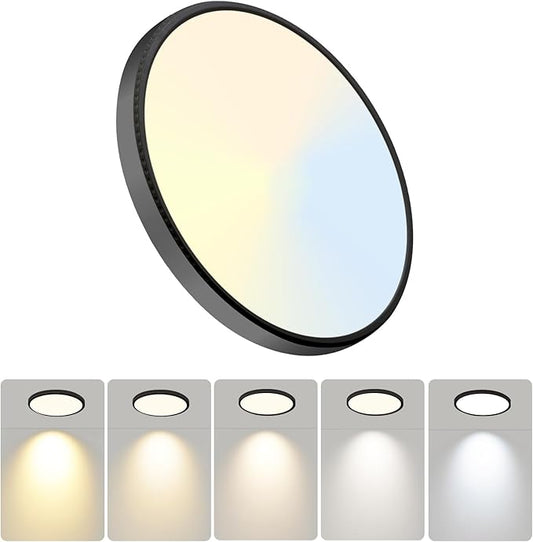 7.5Inch LED Ceiling Lights, 5 Colors Selectable (3000K/3500K/4500K/5000K/6000K) Flush Mount Ceiling Lights, Ultra Thin LED Ceiling Light Fixtures 0.87Inch for Living Room