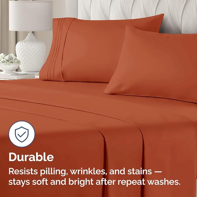 New Pillow Cases, King Standard, Terracotta