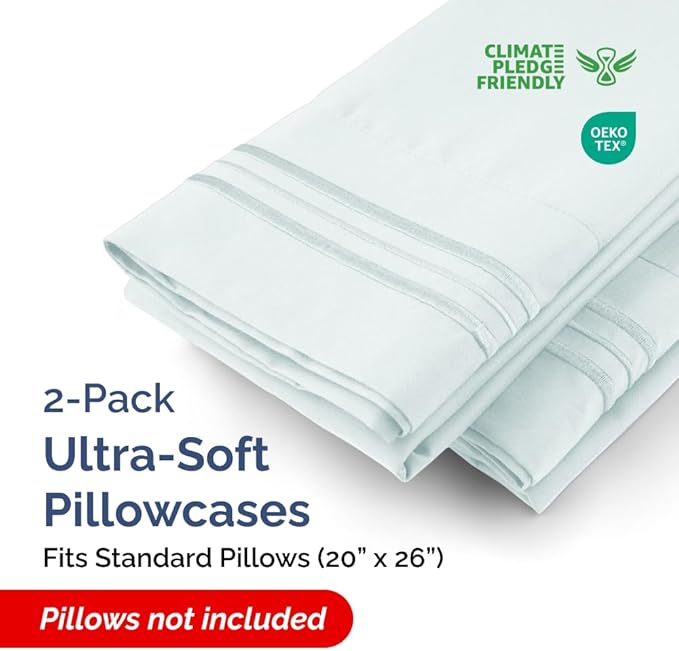 New Pillow Cases, Standard, Ice Blue