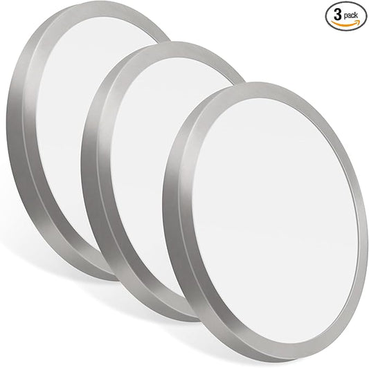 Energetic 5CCT Flush Mount Ceiling Light Fixtures, 26W LED Ceiling Lights for Bedroom, Kitchen, Bathroom, Hallway, 2700/3000/3500/4000/5000K, Super Slim, 11 Inch, Brushed Nickel Metal Ring, 3 Pack