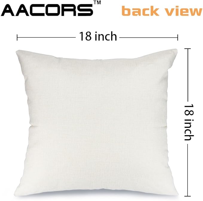 AACORS Fall Pillow Cover 18x18 Inch Floral Decoration Pillow Case Autumn Seasonal Decor for Home Sofa Couch AA730-18