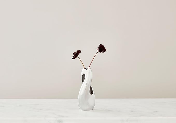 Nambe Pebble Twist Bud Vase | 8-Inch | Vases for Centerpiece Table Home Indoor Desk Décor | Mid Century Modern Style Vase for Wedding Housewarming Gift | Made of Metal Alloy