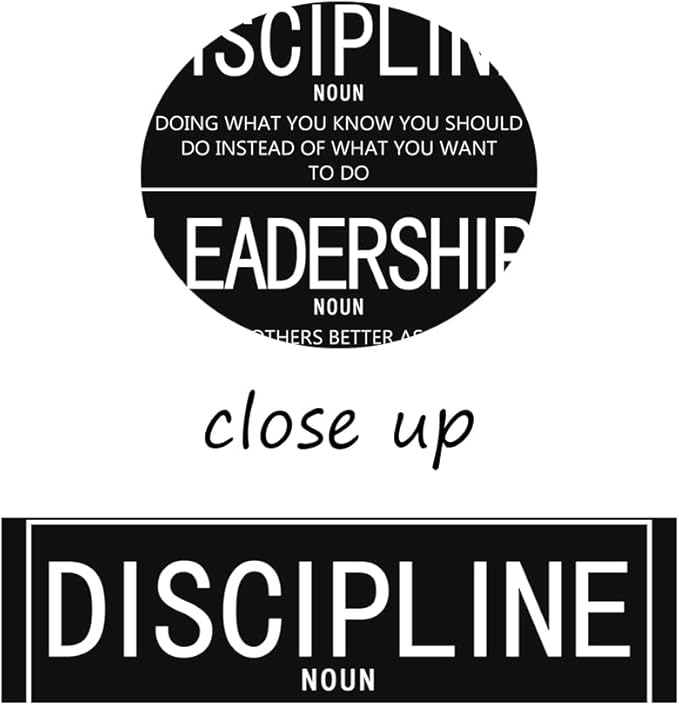 Inspirational Canvas Wall Art Motivational Office Decor Prints Inspiring Entrepreneur Quotes Posters Discipline Leadership Perseverance Painting Artwork Frame Ready to Hang [30W X 40H]