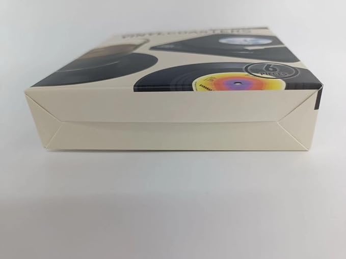 Valdivia Vinyl Record Coasters for Drinks with Records Player, Retro Album Coasters Set of 6, Funny New Home Decor for Housewarming Gifts, Music Lovers Presents, Cool Apartments Decoration Gifts Ideas