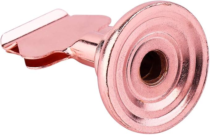 Urban Deco 16PK Table Number Holders Place Card Holders 1.7 Inch Table Card Holders Steel Card Holders for Photos, Food Signs, Memo Notes, Weddings, Restaurants, Birthdays(Rose Gold)