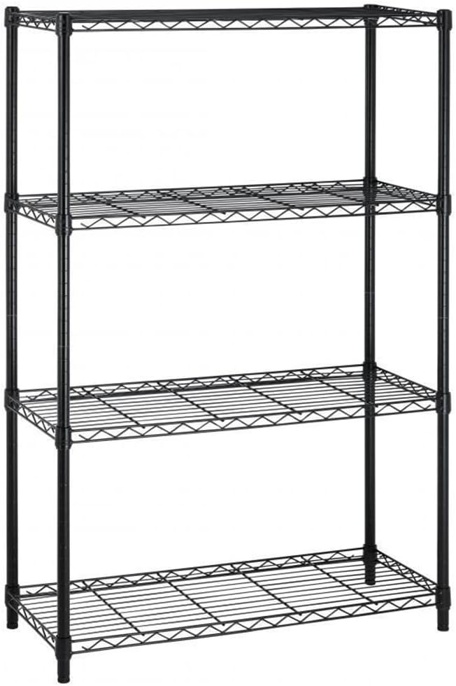PayLessHere | 4-Tier Wire Shelf | 36"x14"x54" | Black | Adjustable Racks | Heavy-Duty Storage Shelves, Holds Upto 1000 lbs | Rust-Resistant, No-Tool Assembly | for Home, Garage Shelving